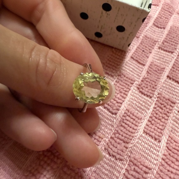 Oval Yellow Citrine Gemstone and 925 Sterling Silver Jewelry Set - Picture 8 of 9